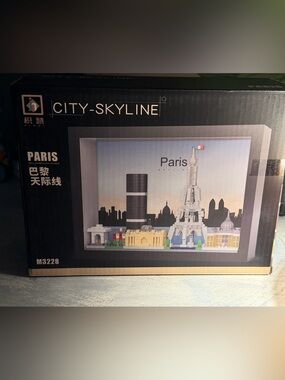 City-Skyline Paris Miniature Building Block Set! Shadow box finish! New!